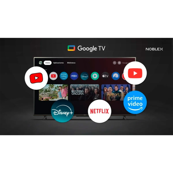 TELEVISOR NOBLEX 50" SMART 4K GOOGLE DR50X8590 - Vista 3