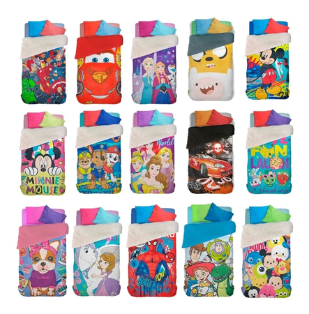 Frazada Corderito Cars Minnie Lol Mickey Frozen Varios