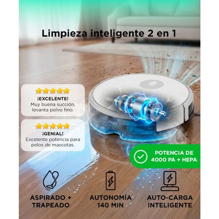 Aspiradora Robot Atma Trapeadora ATAR21C1DH Filtro Hepa