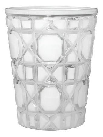 Set 6 Vasos Sakura 300ml Winterfell Blancos Vidrio Labrado Blanco