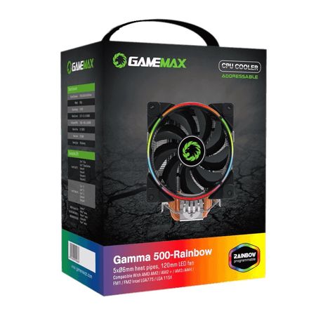 Cooler CPU Gamemax Gamma 500 Arcoíris ARGB