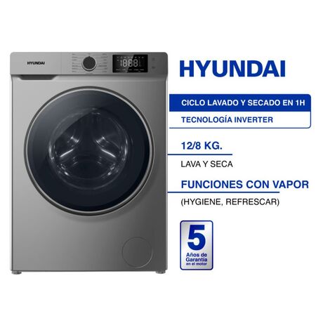 Lavasecarropas Hyundai Inverter 12/8 kg Carga Frontal 1200 rpm