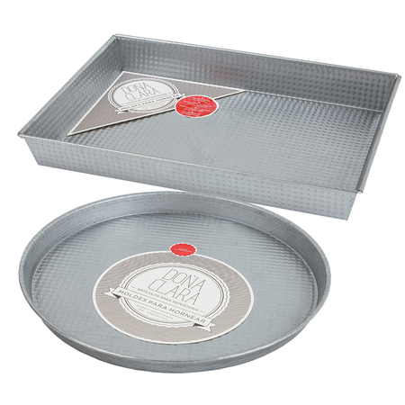 Set Pizzera + Asadera De Acero Aluminado - Doña Clara