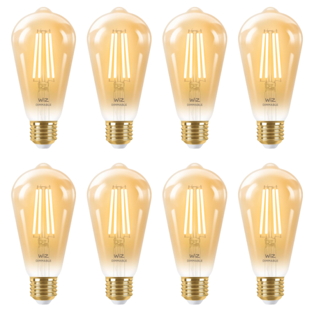 Wiz Lampara Led Inteligente Filamento Wifi Rgb E27 x8