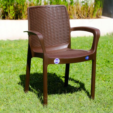 Silla Plastica Guinea Estilo Ratan Mokka Voss