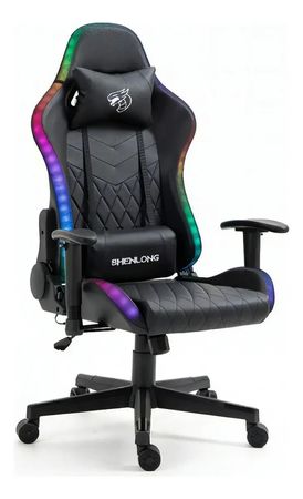 Sillón Gamer Shenlong Reclinable 150° RGB Negro SH-GC150RGB