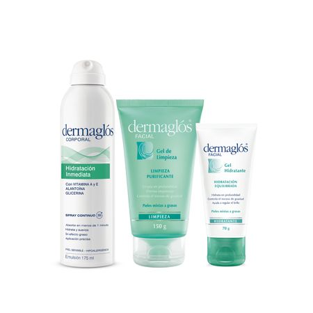 Dermaglos Set Rutina Hidratante Para Piel MIxta a Grasa