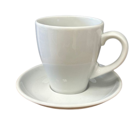 Taza Jarro Mug 350Cc Con Plato Porcelana Verbano Monza