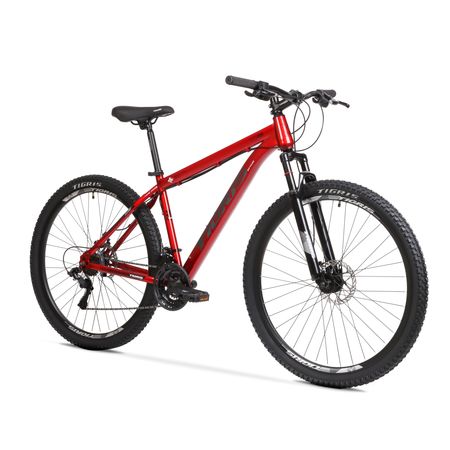 Bicicleta TopMega MTB Tigris Acero R29 21VEL Rojo Gris Talle S 1016063