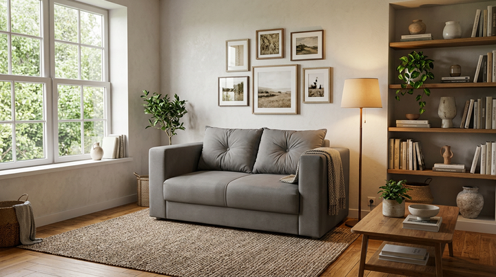 Sillon Yostin dos cuerpos color gris - Vista 2