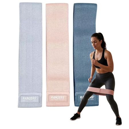 Set Bandas de Resistencia Randers Tela x3 - Coral Set ARG-BANT-KIT-2