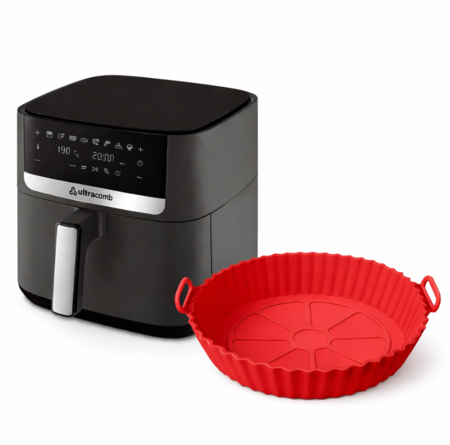 Freidora de Aire Ultracomb 9L Digital + Molde Silicona Redondo