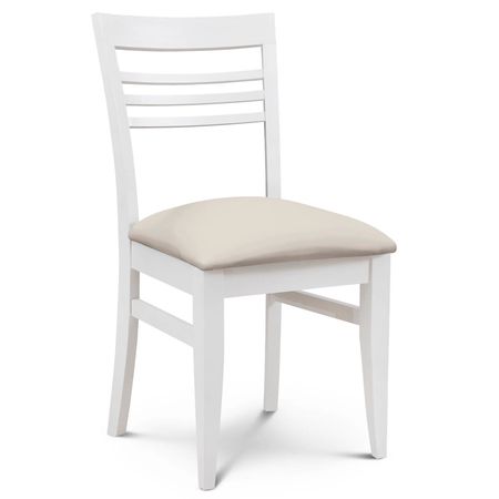 Silla de Comedor Murano Tapizado Inka Natural lustre Blanco Espacity