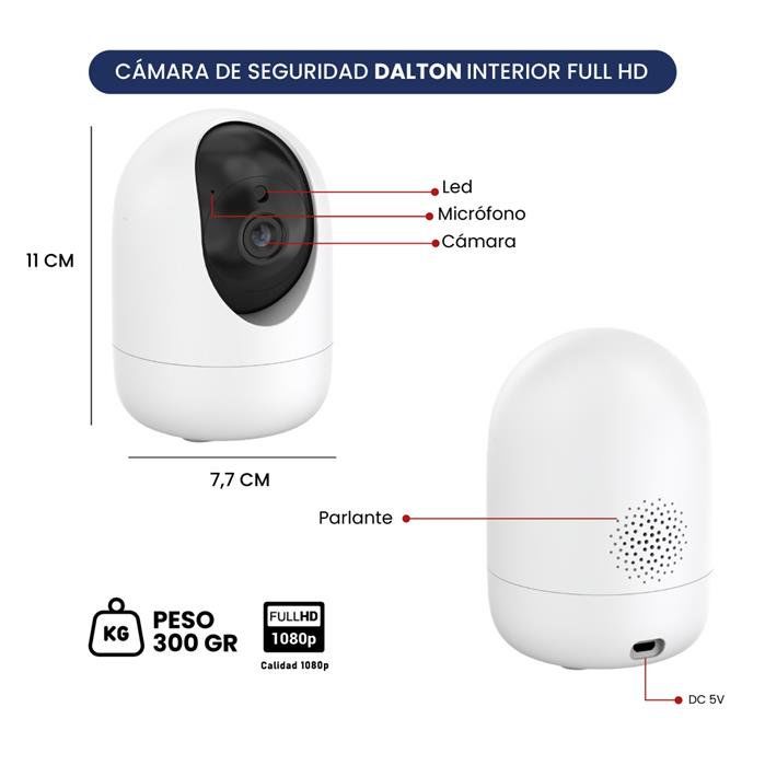 COMBO: X2 Cámara de Seguridad Dalton Interior WiFi 3mp FHD DA-CAM02 - Vista 6