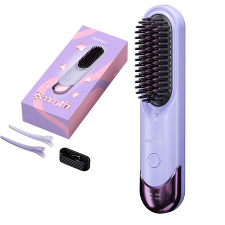 Cepillo Alisador Eléctrico Enchen Control de Temp.