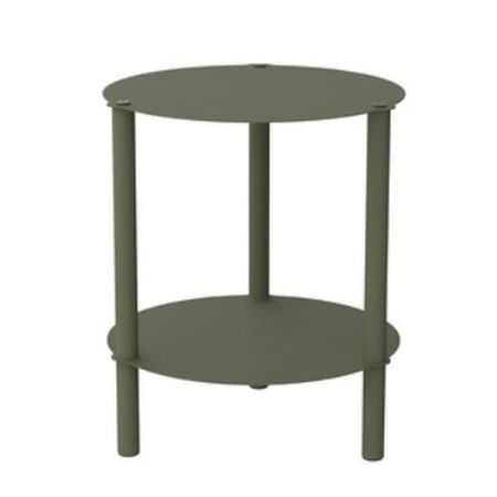 Mesita Auxiliar Iron 2 Pisos DS Home 43 x 36 cm Verde Musgo