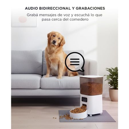Comedero Automático Gadnic Para Mascotas 5 litros Con Cámara y Aplicación Bowl Acero Inoxidable