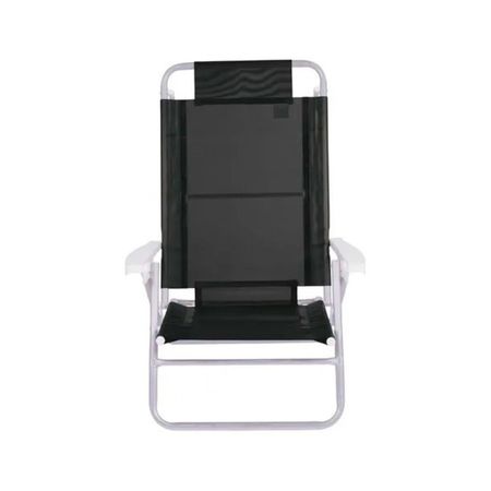 Reposera Mor 002155 Plegable Playera Negra Aluminio