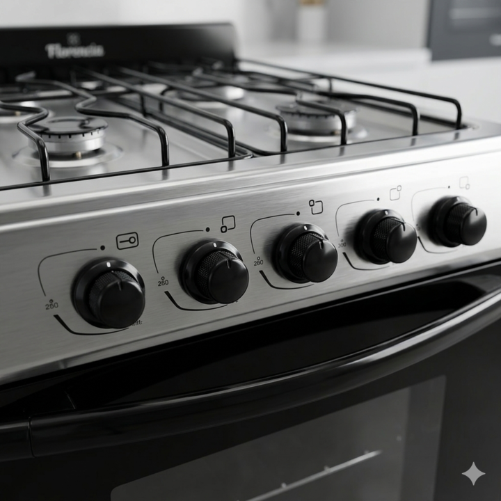 Cocina Multigas 56cm Florencia 5508 Con Visor Acero Inox - Vista 3