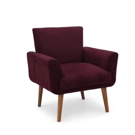 Sillon matera Klyara color bordo