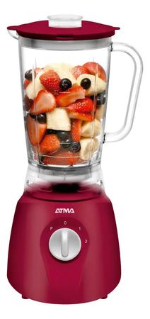Licuadora De Vaso Atma Lv24r1ap Roja 1.25lts 500w Acero Inox