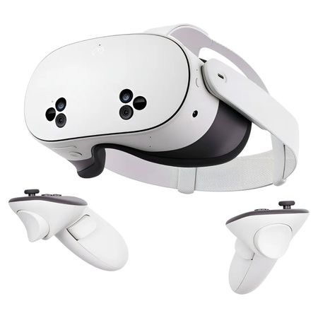 Visor de realidad virtual 3D META QUEST 3S 256GB con controles Blanco