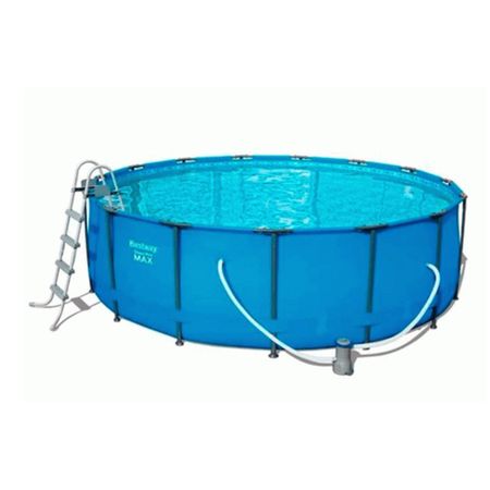 Pileta De Lona Redonda Bestway 3.66 X 1.00 Mts. Con Bomba Y Escalera