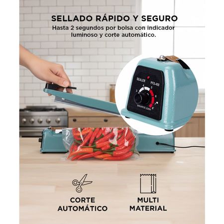 Selladora de Bolsas Gadnic S400 40cm c/ Regulador 8 Niveles Alta Potencia