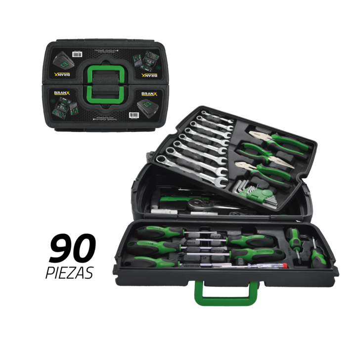 Set Juego Herramientas Maletin Branx 90 Pzas Cromo Vanadio - Vista 4