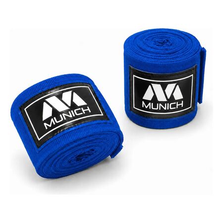 Par De Vendas Munich Band Boxeo Kick Thai 5 Metros Abrojo Azul