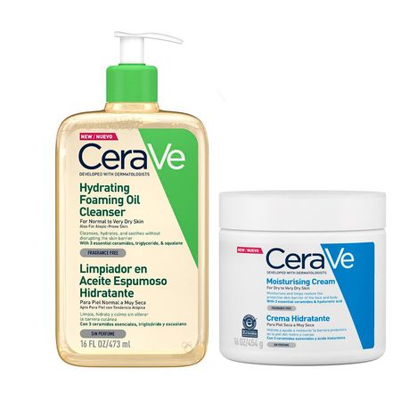 Cerave Set Aceite de Limpieza + Crema Hidratante 454ml