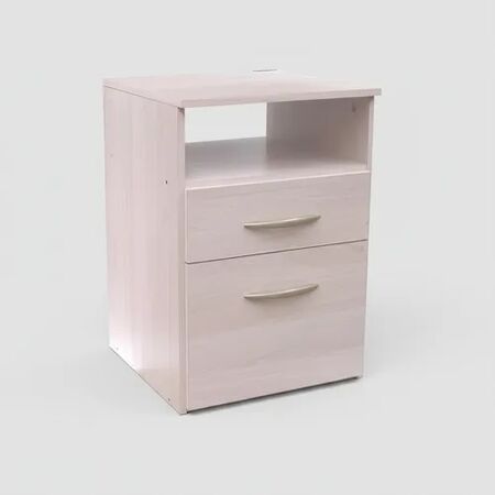 Mesa De Luz Gris Andino 1 Estante 1 Cajon Platinum