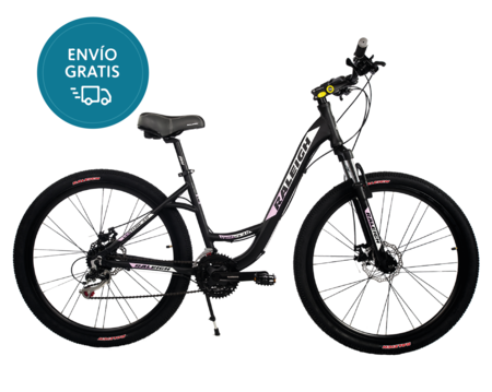 Bicicleta Raleigh Venture 3.0 / Talle 16"/S / Negro / Cuadro de aluminio / Frenos a discos mecanicos / 21 Vel. / Rodado 27.5"