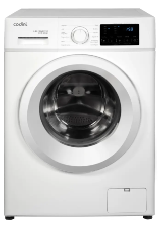 Lavarropas automatico Codini Inverter 6 Kg 1000 Rpm Carga Frontal Blanco