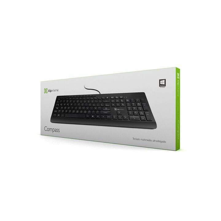 Teclado Klipxtreme Brújula Multimedia Ultradelgado Esp USB - Vista 1