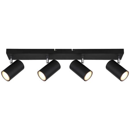 Aplique de Interior Etheos Barral 4 Spot Negro