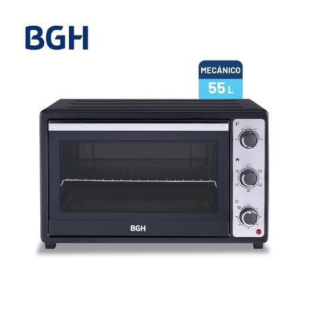 Horno Eléctrico BGH Mecánico con Antiadherente Negro 55L