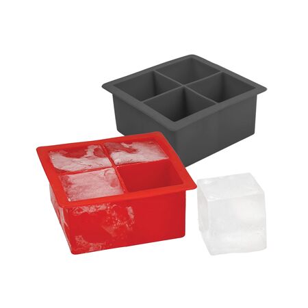 Set De 2 Cubeteras De Silicona De 4 Hielos Grandes