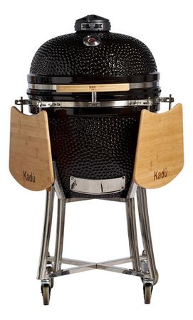 Parrilla Kamado Bbq Grill Kadu K27 Ahumador Ceramico Negro