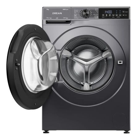 Lavarropas Drean Carga Frontal 9kg Lfdr0914isg Inverter Gris