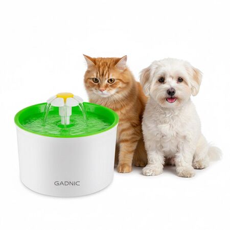 Fuente De Agua Recirculante Gadnic PB2000 Para Perros Y Gatos Acero Inoxidable 1.6L