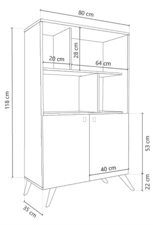 Biblioteca Escandinava Delos 885 Dl885 Fineline Crema