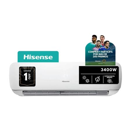 Aire Acondicionado Hisense Split 3400W Frio Calor AS12HR4SVRKG03PX4