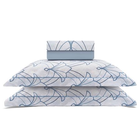 Juego de Sábanas de 180 hilos Reflete Queen Unique Azul