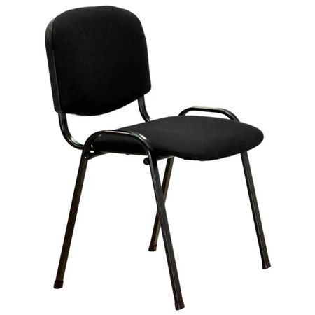 Silla Dakot Linea 700 Apilable Tapizado de Tela Negra