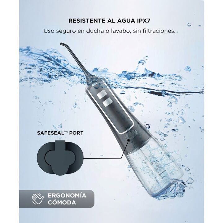 Irrigador Bucal Portátil Nicefeel FC256 200 ml IPX7 Batería 1400 mAh 3 Modos 2 Boquillas Rotación 360 Grados2 - Vista 5