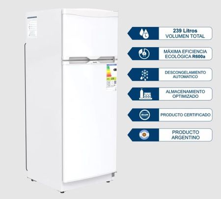 HELADERA BAMBI 2F-1200Ba C/FREEZER
