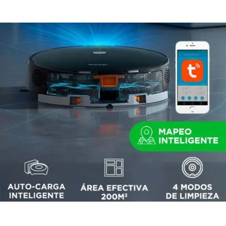 Aspiradora Robot Gadnic Z900 Trapeadora 3 Modos 200m2 App Silenciosa