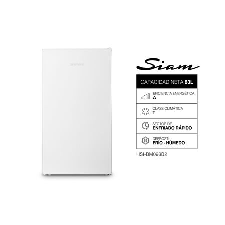 Heladera Bajo Mesada Siam 83L Blanca HSI-BM093B2