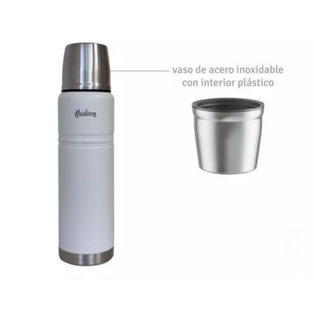  Termo Hudson Acero 1 Litro De Acero Inoxidable BLANCO